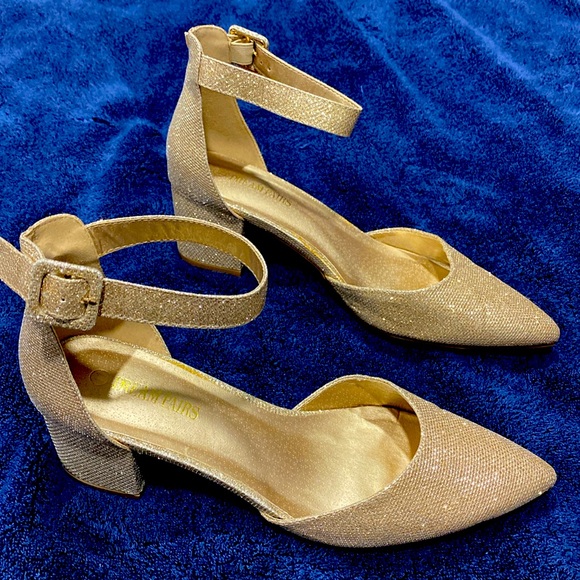 DREAM PAIRS x Size 11 x "Annee" Gold Glitter Pump - Picture 5 of 7